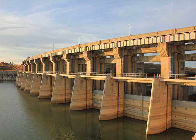 Fort Peck Dam and Spillway
