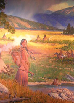  Detail, Gathering, John Potter, Montana Historical Society Museum