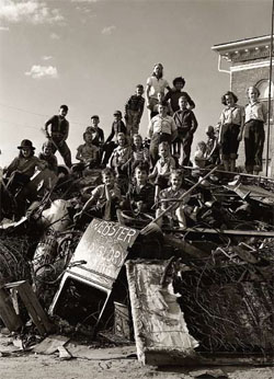 Children on a scrap heap